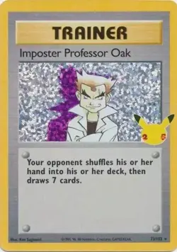 Imposter Professor Oak Pokemon TCG Card 73/102 NM - Image 1