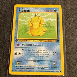Pokemon TCG Psyduck Team Rocket 1st Edition 65/82 LP - Image 1