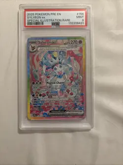 2025 POKEMON PRISMATIC EVOLUTIONS SPECIAL ILLUSTRATION RARE SYLVEON EX PSA 9 - Image 1