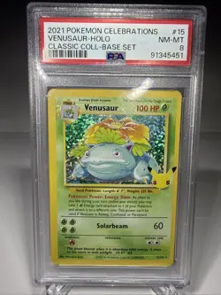 Pokemon Celebrations: Venusaur Classic Collection •15/102 (PSA 8) - Image 1