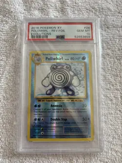 PSA 10 Poliwhirl Pokemon TCG 2016 XY, Unlimited Uncommon Rev Foil Evolutions - Image 1