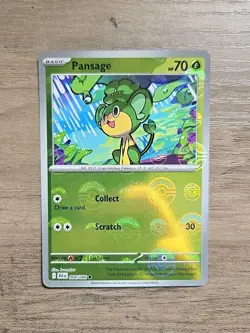 Pokemon TCG Pansage 004/086 Poke Ball Reverse Holo Black Bolt NM - Image 1