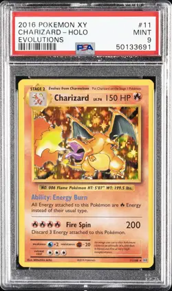 2016 POKEMON XY EVOLUTIONS #11 CHARIZARD-HOLO PSA 9 - Image 1