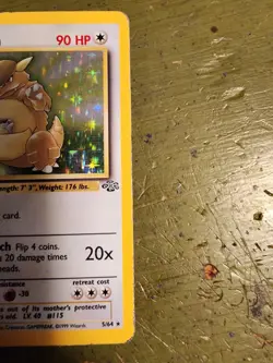 Pokemon TCG Kangaskhan Jungle 5/64 Holo Unlimited Holo Rare Moderately Played - Image 3