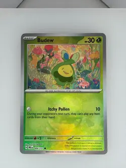 2025 Pokemon Prismatic Evolutions Budew (Master Ball) 004/131 NM - Image 1