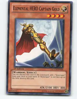 Elemental HERO Captain Gold #LCGX-EN026 1st Edition Yugioh Card - Image 1