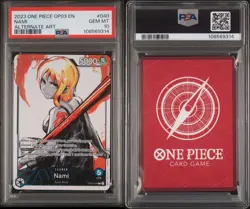 One Piece CCG Nami Alternate Art OP03-040 PSA 10 - Image 3