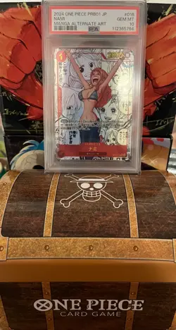 ONE PIECE OP01-016 NAMI MANGA ALTERNATE ART JAP PSA 10 GEM MINT - Image 1