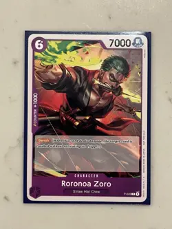 One Piece TCG Roronoa Zoro (OP06 Pre-Release Tournament) Participant Promo P-045 - Image 1