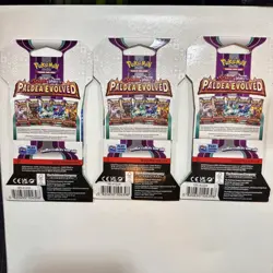 Set of 3 Scarlet & Violet Paldea Evolved Sleeve Booster Packs - 30 Cards Total - Image 2