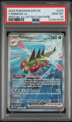 Pokemon TCG Yanmega EX Sir Holo Card 228/182 Sv10: Destined Rivals PSA 10🔥‼ - Image 1