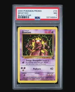 Pokemon TCG Mewtwo Black Star Promo Card #14 2000 Movie Edition - Image 1