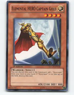 Elemental HERO Captain Gold #LCGX-EN026 1st Edition Yugioh Card - Image 1