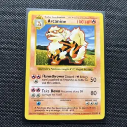 Pokemon TCG Arcanine Base Set, Shadowless Uncommon Card 23/102 - Image 3
