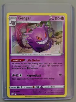 Pokemon Gengar 085/202 Swsh01 Sword & Shield Holo Rare NM NEAR MINT - Image 1