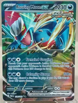 Roaring Moon Ex 124/182 Double Rare SV04: Paradox Rift Pokemon TCG NM - Image 1