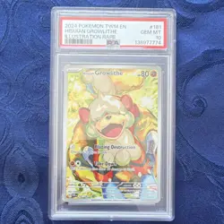 Pokemon TCG Hisuian Growlithe Illustration Rare Holo PSA 10 181/167 - Image 1
