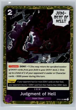 Judgement of Hell OP02-089 Foil Premium The Best One Piece CCG - Image 1