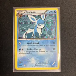 Pokemon 2013 Glaceon BW90 Black White Promo Ultra Rare Holo Card With Holo Swirl - Image 1