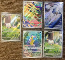 Pokemon TCG Full Art Illustration Rare 5 Card Lot PFL MEG SSP DRI - Image 1