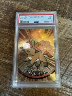 Pokemon Card PSA 9 Mint Vulpix Topps T.V. 1999 Holo Foil # No. 37 - Image 1