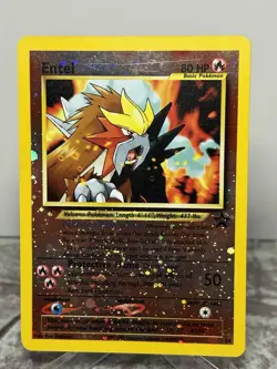 Pokemon Card - Entei #34 Black Star WOTC Movie Promo Reverse Holo - EX - Image 1