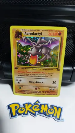 Aerodactyl-Holo 1st Edition - English Pokemon Fossil Set 1999 - Holo Artcard - Image 1