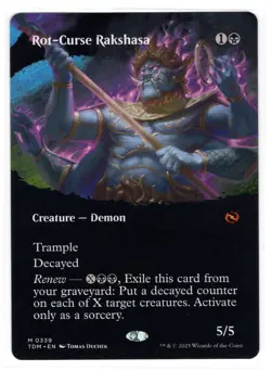 MTG Rot-Curse Rakshasa (Borderless), Tarkir: Dragonstorm (TDM) Near Mint - Image 1