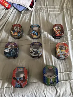 Pokemon Tins Lot of 8 Empty Old Collectible Card Game - Image 1