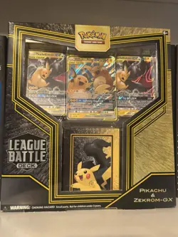 Pikachu & Zekrom-GX Pokemon TCG SEALED League Battle Deck - Image 1