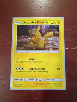 Detective Pikachu Cosmos Holo SM170 SM Promo Pokemon LP - Image 1