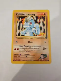 Giovanni's Machop 72/132 Pokemon TCG Gym Challenge Unlimited LP - Image 1