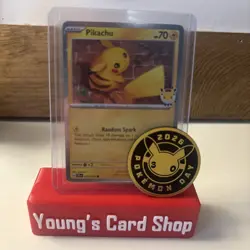 Pikachu 051 /162 Stamped 2026 Pokemon Day 30 Promo TCG With Coin - Image 1
