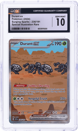 2024 Pokemon Surging Sparks Durant Ex Special Illustration Rare #236 CGC 10 - Image 1