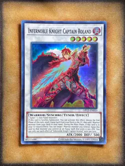Yugioh Infernoble Knight Captain Roland OP15-EN010 Super Rare LP - Image 1