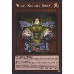 Yugioh! 3x Noble Knight Borz x3 - NKRT-EN009 - Platinum Rare - Limited - NM - Image 1