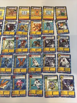 Digimon lot of 45 cards 1999 Metalgreymon Starters Nice Set ! - Image 2