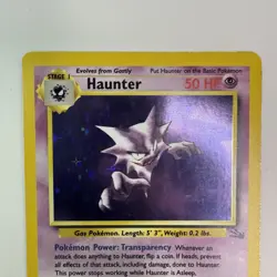 Haunter - 6/62 - Pokemon Fossil Unlimited Holo Rare Card WOTC NM/LP Card - Image 2