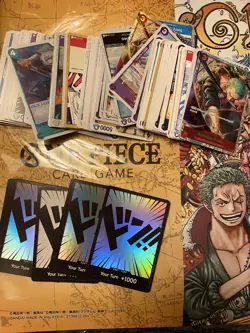 One Piece TCG 100 Card Bulk Lot + Holographic Rares NM - Image 1