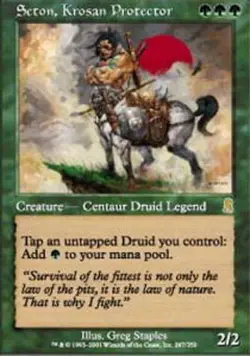 MTG Seton, Krosan Protector, Odyssey, Heavily Played, English - Image 1