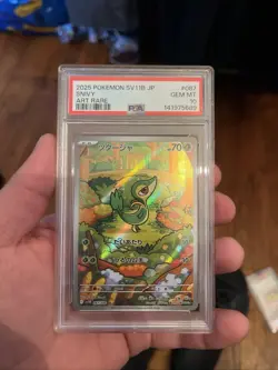 PSA 10 GEM MINT JAPANESE POKEMON 2025 Snivy 087/086 Scarlet Violet Black SV11B - Image 1