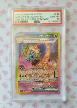 2024 POKEMON SSP EN-SURGING SPARKS #242 ALOLAN EXEGGUTOR EX PSA 10 - Image 1