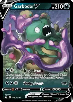 Garbador V 100/203 SWSH Evolving Skies Ultra Rare Pokemon NM - Image 1