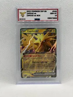 2023 Pokemon English Zapdos & Violet 151 Zapdos EX Promo 049 VCG 10 - NO PSA/BGS - Image 1