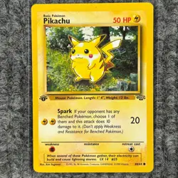 Vintage Pokemon Jungle Pikachu 1st Edition 60/64 Non-Holo NM/LP - Image 1