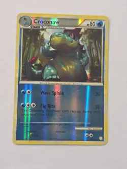 Pokemon TGC 2010 Heartgold&Soulsilver Croconaw 38/123 Reverse Holographic Rare - Image 1