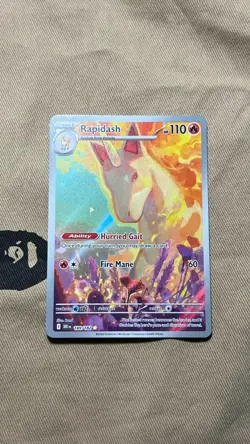 Pokemon TCG NM Rapidash 189/182 Sv10: Destined Rivals Holo Rare Illustration - Image 1
