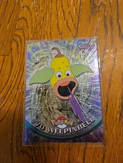 Weepinbell # 70 -Topps Chrome Pokemon- TV Animation Edition- Chromefoil - Image 1