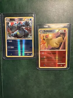 Feraligstor & Typhlosion Reverse Holo SPANISH - HeartGold SoulSilver Pokemon - Image 1