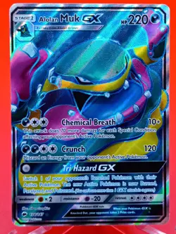 Alolan Muk GX 138/147 Sun & Moon Burning Shadows Full Art Near Mint Pokemon TCG - Image 1